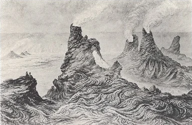 Cheminées temporaires et fontaines de feu de Kilauea